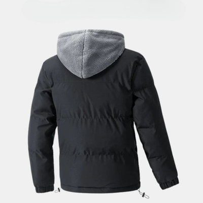 Vadderad vinterjacka med fleecehuva || REA