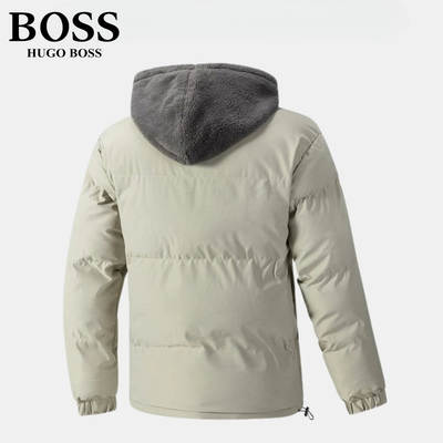 Vadderad vinterjacka med fleecehuva || REA