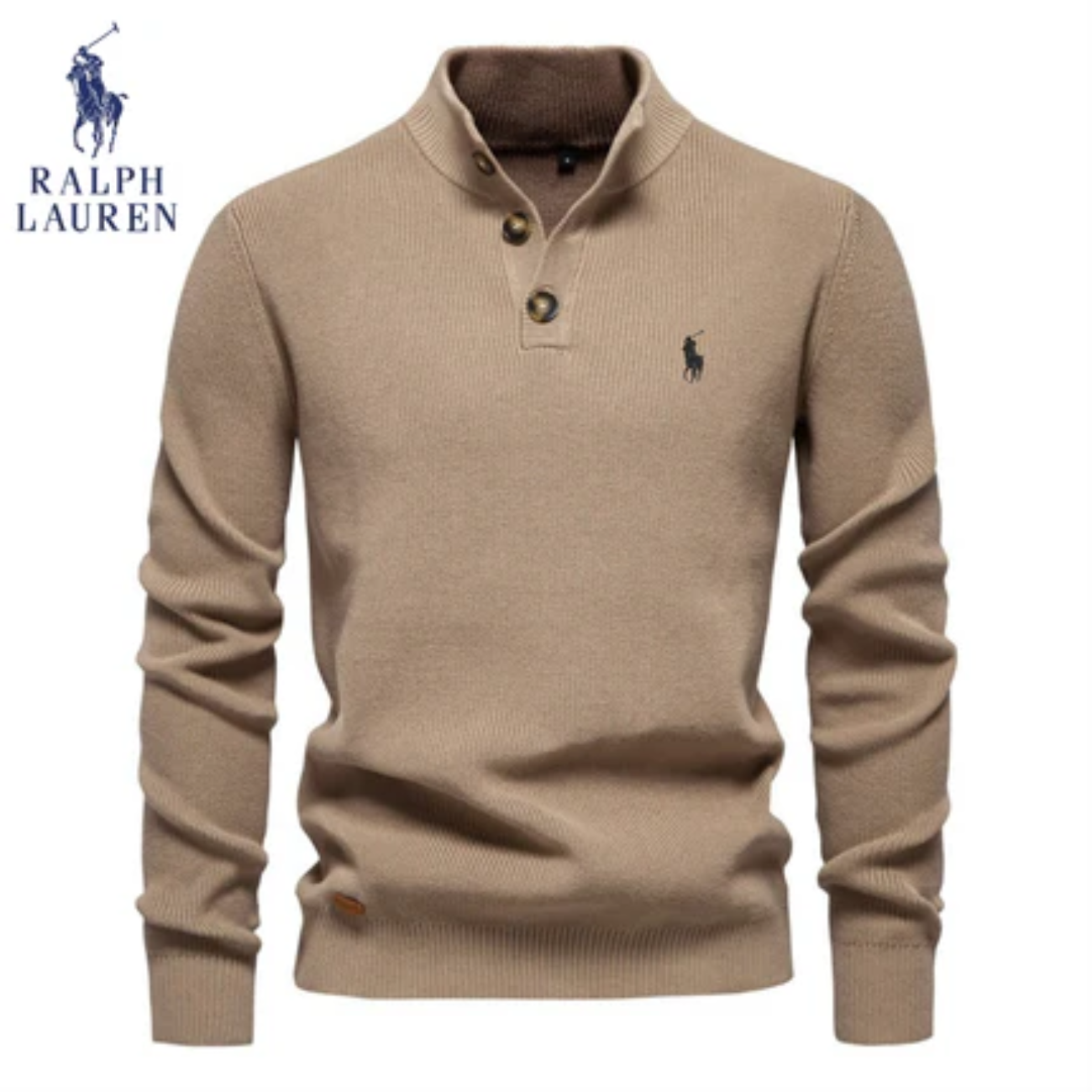 Premium Knit Henley Sweater - Rea