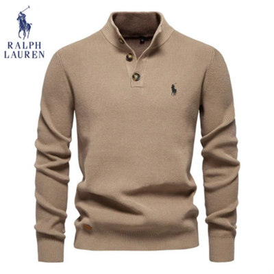 Premium Knit Henley Sweater - Rea