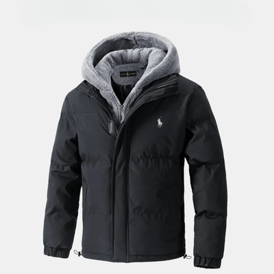 Vadderad vinterjacka med fleecehuva || REA