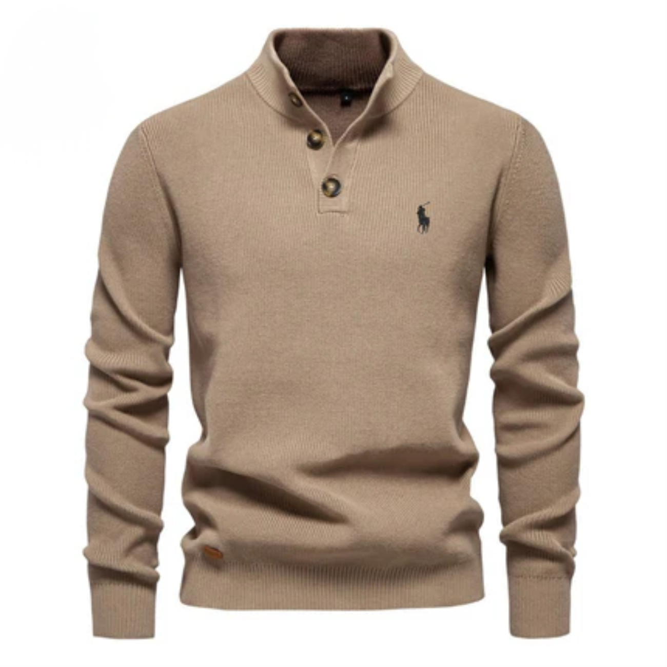 Premium Knit Henley Sweater - Rea