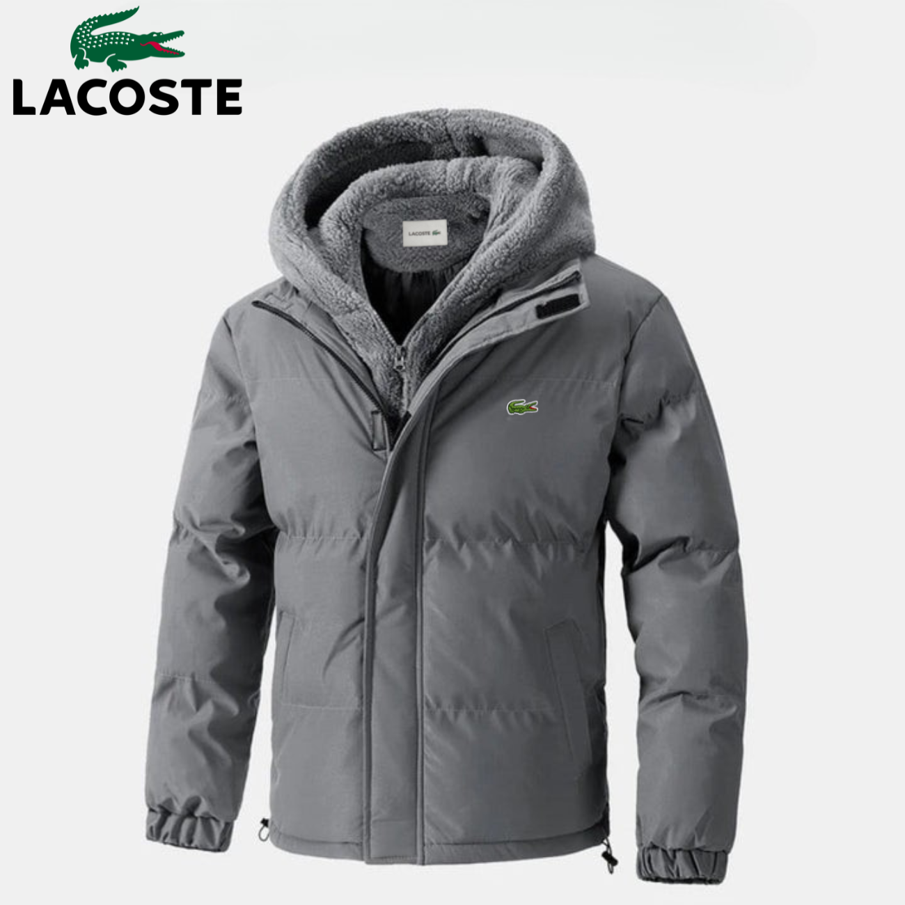 Vadderad vinterjacka med fleecehuva || REA