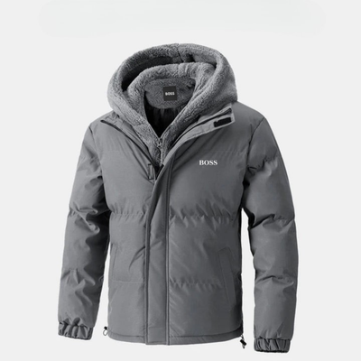 Vadderad vinterjacka med fleecehuva || REA