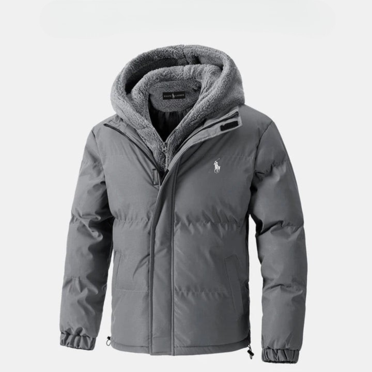 Vadderad vinterjacka med fleecehuva || REA