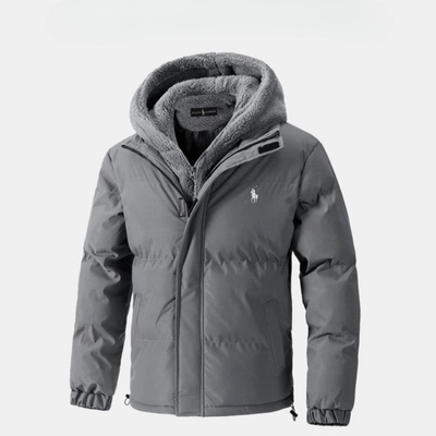 Vadderad vinterjacka med fleecehuva || REA