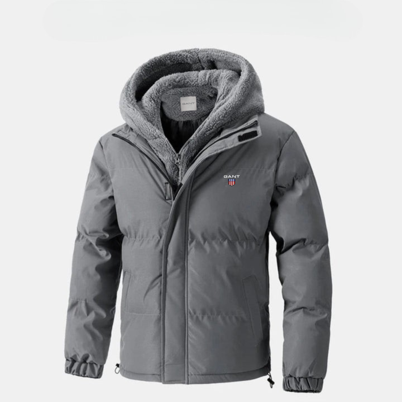 Vadderad vinterjacka med fleecehuva || REA