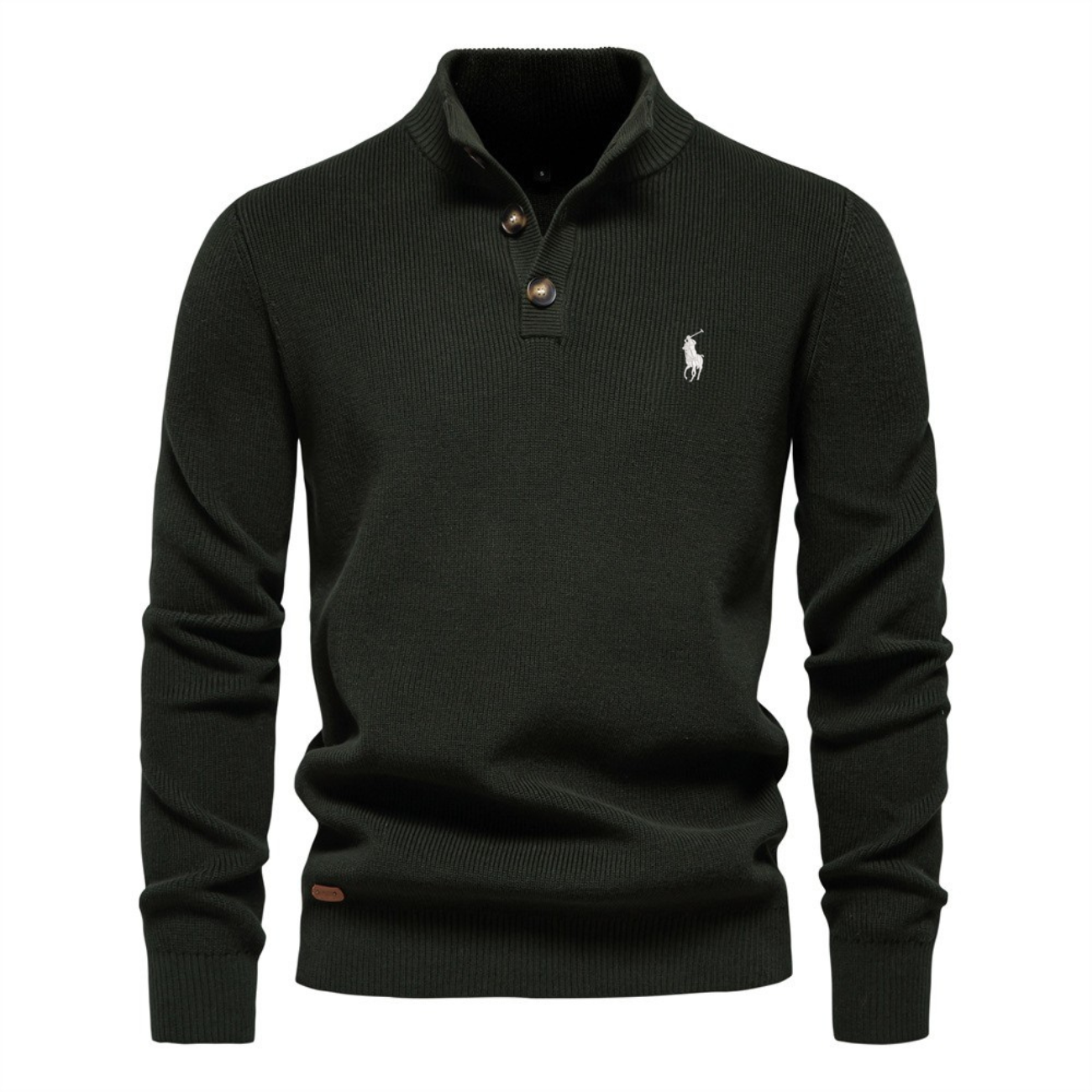 Premium Knit Henley Sweater - Rea