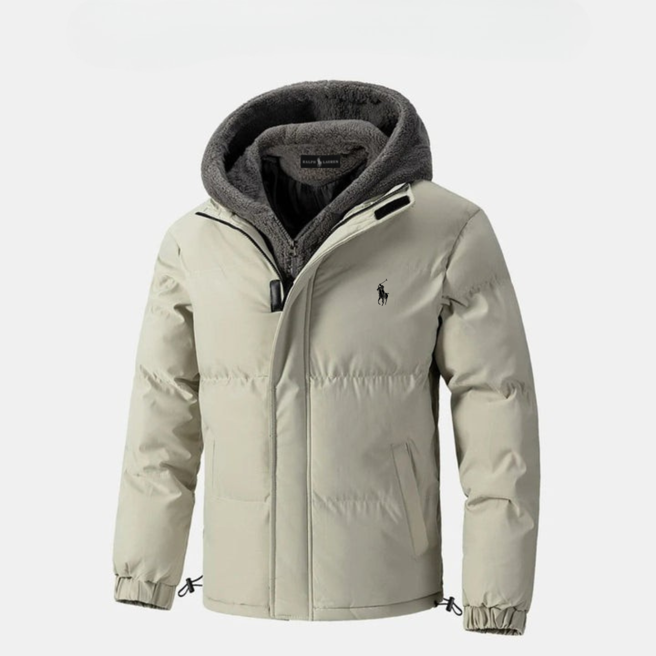 Vadderad vinterjacka med fleecehuva || REA