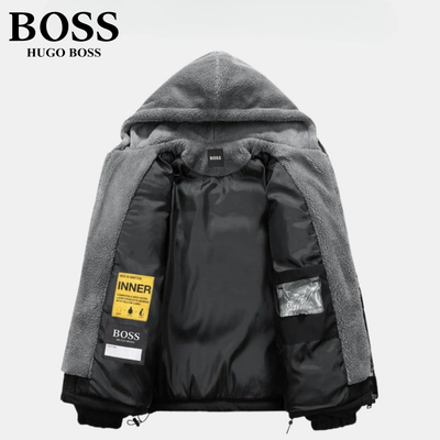 Vadderad vinterjacka med fleecehuva || REA