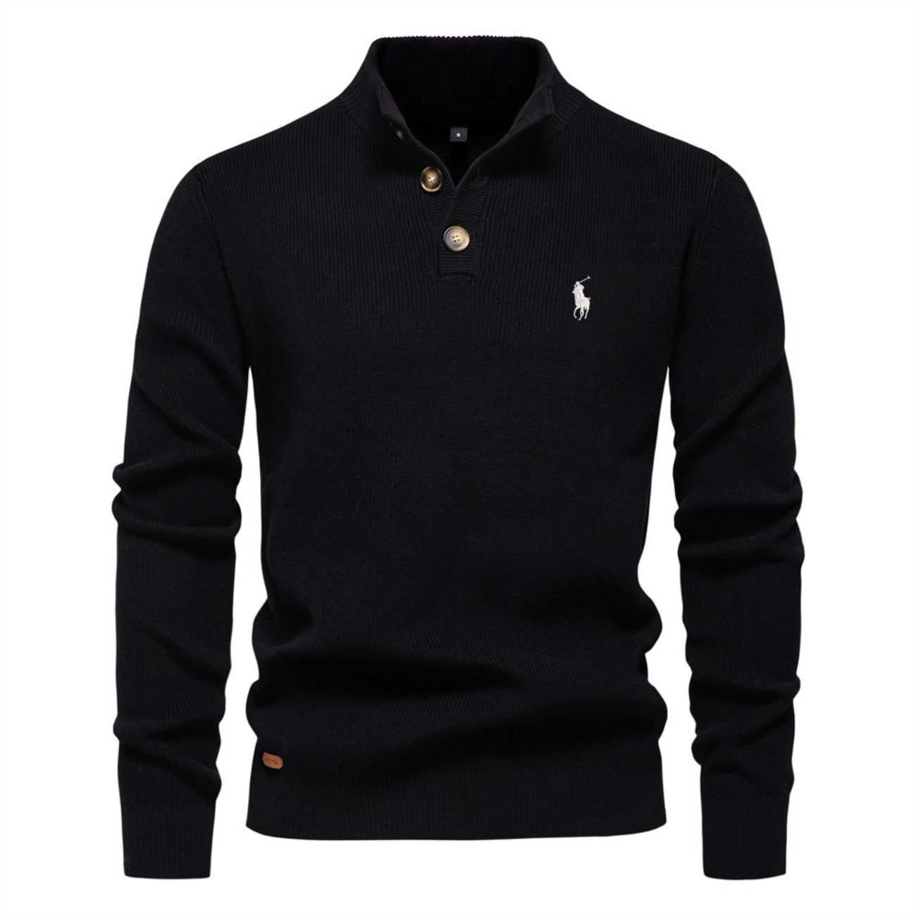 Premium Knit Henley Sweater - Rea