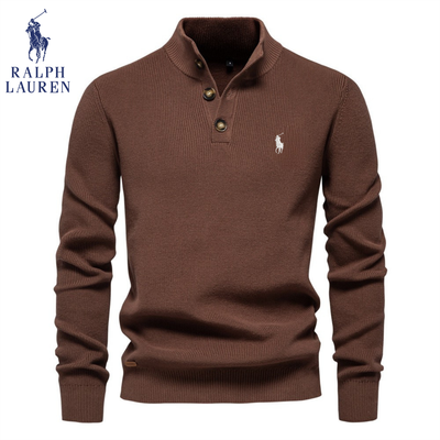 Premium Knit Henley Sweater - Rea