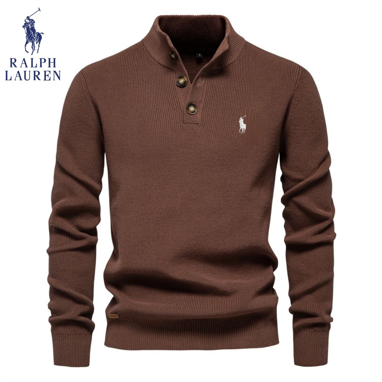 Premium Stickad Henleytröja || Utförsäljning